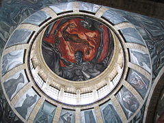 L'uomo di fuoco, cupola dell'Hospicio Cabañas