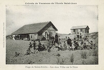 Plage de Sainte-Eulalie, colonie de vacances