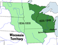 Image 79Map of Wisconsin Territory 1836–1848 (from History of Wisconsin)