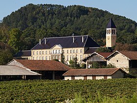 L'abbaye de Triors, la façade du château.