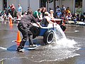 Competition is fierce at the Camas Days bathtub races.
