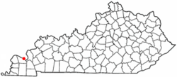 Location of Paducah within کنتاکی.