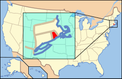 ABŞ xəritəsində Rod-Aylend
