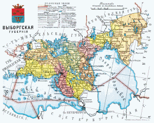 Выборгская губерния на карте