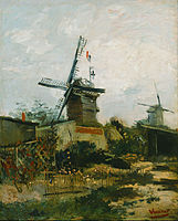 Le Moulin de Blute-Fin (1886) dari serial Le Moulin de la Galette dan Montmartre. Museum Seni Rupa Bridgestone, Tokyo (F273)