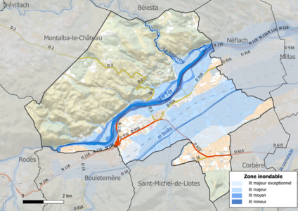 Carte des zones inondables.