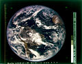 NASA's first color photo (digital image mosaic) of Earth, imaged in 1967 by ATS-3, was used as the cover of Whole Earth Catalog's first edition.