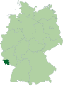 Lage des Saarlandes in Deutschland