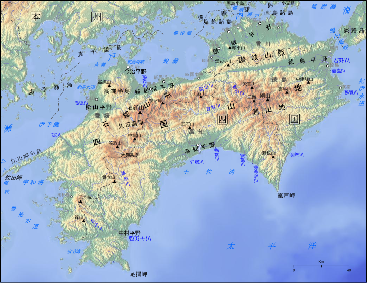 燧灘周辺の地図