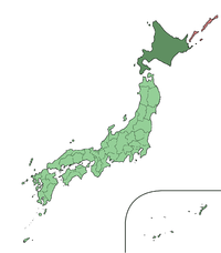 北海道地方の位置