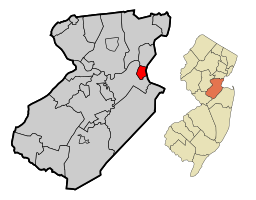 South Amboys läge i Middlesex County och countyts läge i New Jersey