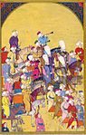 Miniature from Surname-i Vehbi showing the Mehteran, the music band of the Janissaries