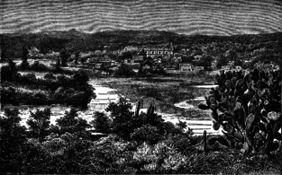 Panorámica de Tula de Allende, en 1889.