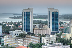 Bank of Tanzania irodaépületei Dar es-Salaamban (a két magas épület)