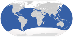 Distribución do tiburón branco