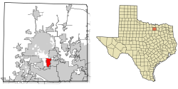 Location of Copper Canyon in Denton County, Texas