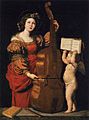 Доменічіно, Свята Цецилія з ангелом, який тримає музичну партитуру, (бл. 1617–18).