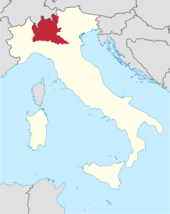 Karte der Kirchenprovinz Mailand