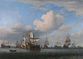 HMS Swiftsure, Seven Oaks and Loyal George captured and flying Dutch colours, by Willem van de Velde the Younger