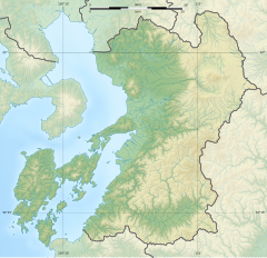 横浦島の位置（熊本県内）