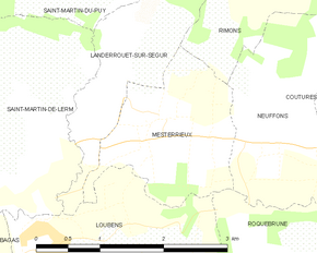 Poziția localității Mesterrieux