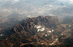 Veduta sul massiccio di Montserrat