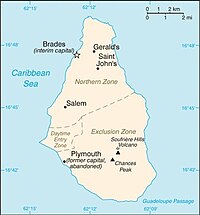 Lokasi Plymouth di Montserrat