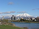 岩手山と盛岡市街