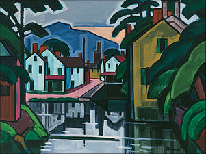 Oscar Bluemner, Port nad starym kanałem, 1914