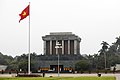 Flag of Vietnam in front of the Ho Chi Minh Mausoleum