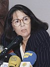 Rosa Conde, compadece en la rueda de prensa posterior al Consejo de Ministros (cropped)