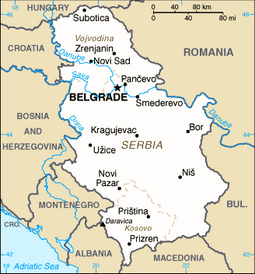 Map of Serbia