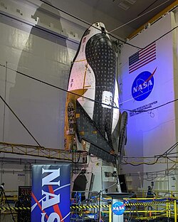 Dream Chaser mit dem Shooting-Star-Frachtmodul auf einem Teststand der NASA (2024)