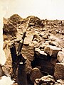 Una Tipo 93 montada sobre afuste de pedestal en Iwo Jima, 1945.