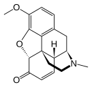 Chemical structure of codeinone.