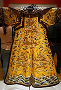 Court robe with dragons and clouds, 1723-1735 AD