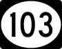 Highway 103 marker