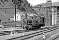 Dampflokomotive der FS im Bahnhof Brenner (1954)