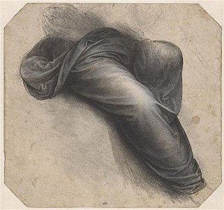 Study for the Virgin's Right Arm around 1510-1513, Paris, Department of Graphic Arts, Musée du Louvre, INV 2257