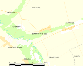 Mapa obce Dommartin-le-Coq