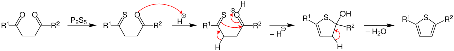 Paal–Knorr thiophene synthesis mechanism