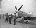 Image 11Senor Montero de Bustamante, Uruguayan Chargé d'Affaires in the United Kingdom, speaking at a 1943 ceremony to name a Royal Air Force Spitfire fighter, funded by Uruguayan donations (from History of Uruguay)