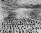 The 90th Division discovered this Reichsbank wealth, SS loot, and Berlin museum paintings that were removed from Berlin during World War II, 15 April 1945. Source: NARA-540134, American Commission For the Protection and Salvage of Artistic and Historic Monuments In War Areas (06/23/1943 – 06/30/1946).