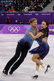 Madison Chock und Evan Bates bei den Olympischen Winterspielen 2018