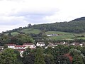 Part of Abergavenny seen from the castle ruins