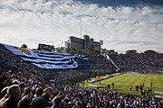 Flag in the historical Estadio Centenario, Montevideo.