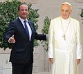 24 janvier 2014 François Hollande visite le Pape François à Rome le jour de la Saint-François.