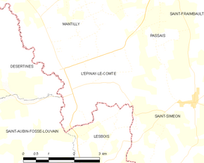 Poziția localității L'Épinay-le-Comte