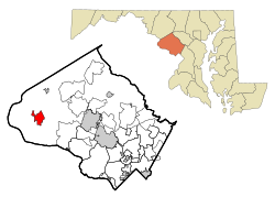 Location of Poolesville, Maryland