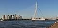 Rotterdam, Brücke (die Erasmusbrug) von der Holland-Amerikakade